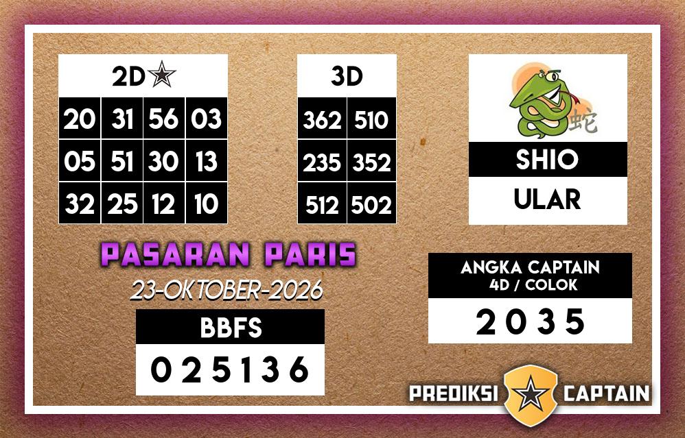 Prediksi-Captain-Paito-Paris-Jumat-23-Oktober-2026-Terjitu