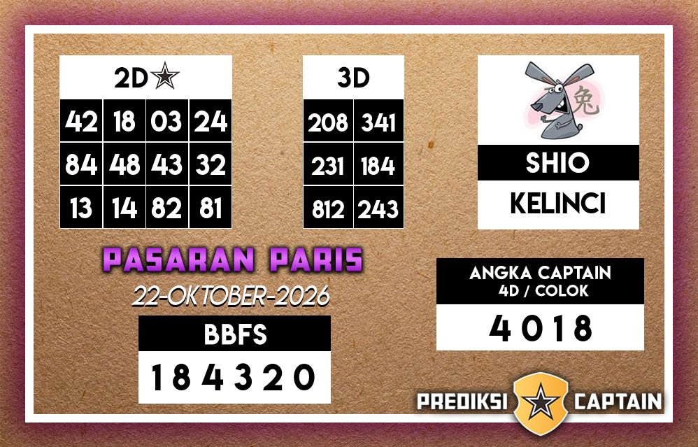 Prediksi-Captain-Paito-Paris-Kamis-22-Oktober-2026-Terjitu