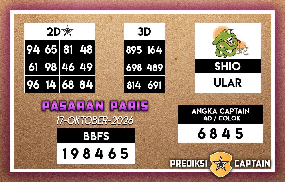 Prediksi-Captain-Paito-Paris-Sabtu-17-Oktober-2026-Terjitu