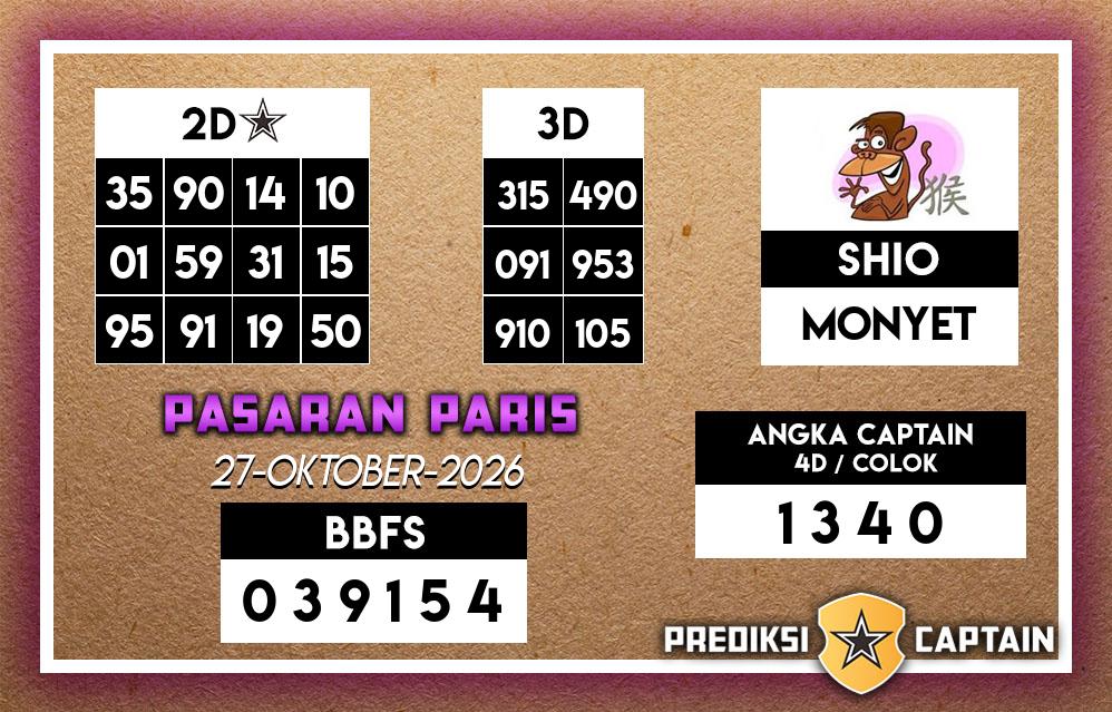 Prediksi-Captain-Paito-Paris-Selasa-27-Oktober-2026-Terjitu