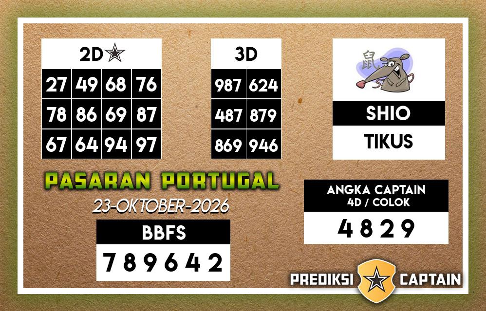 Prediksi-Captain-Paito-Portugal-Jumat-23-Oktober-2026-Terjitu