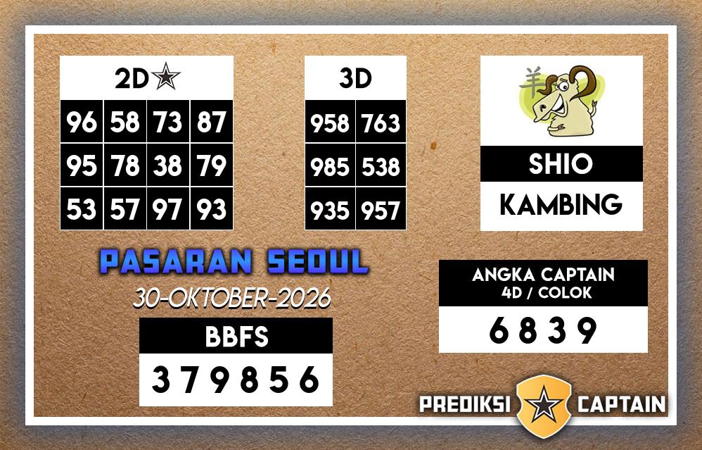 Prediksi-Captain-Paito-Seoul-Jumat-30-Oktober-2026-Terjitu